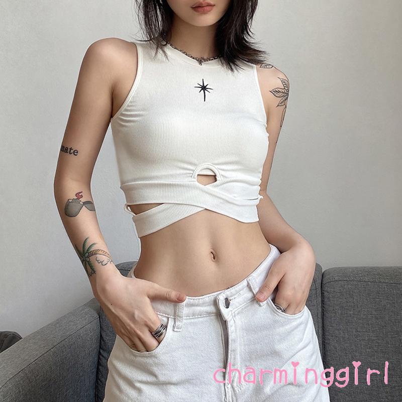 Áo Dệt Kim Sát Nách Cổ Tròn Họa Tiết Độc Đáo Thời Trang Mùa Hè Cho Nữ