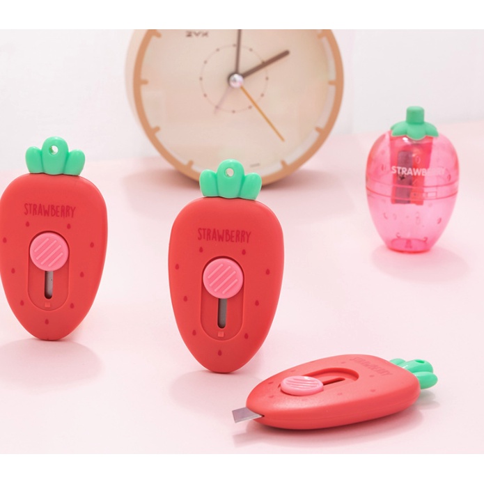 Dao rọc giấy mini hình cà rốt, dâu tây dễ thương