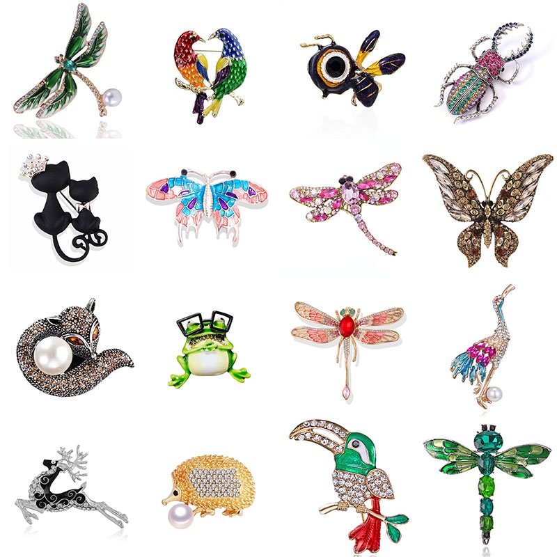Thời Trang Ghim Cài Áo Hình Bọ Cánh Cứng Đính Đá Cá Tính
