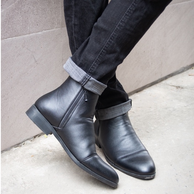 Giày Chelsea Zip Boots Nhám Độc Quyền Đức Linh Dễ Phối Đồ Giày Da Thời Trang Xu Hướng Đức Linh GDA042