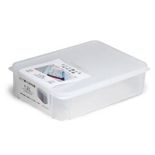 Hộp nhựa đựng thực phẩm dáng dẹt 1,2L , 680ml Sanada Nhật