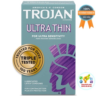 Bao cao su siêu mỏng Trojan Ultra Thin