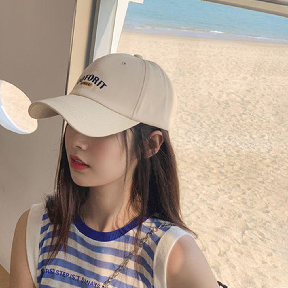 TWINKLE Mũ Lưỡi Trai Chất Liệu Polyester Cotton Thêu Chữ Phong Cách Hàn Quốc Thời Trang Dành Cho Nữ