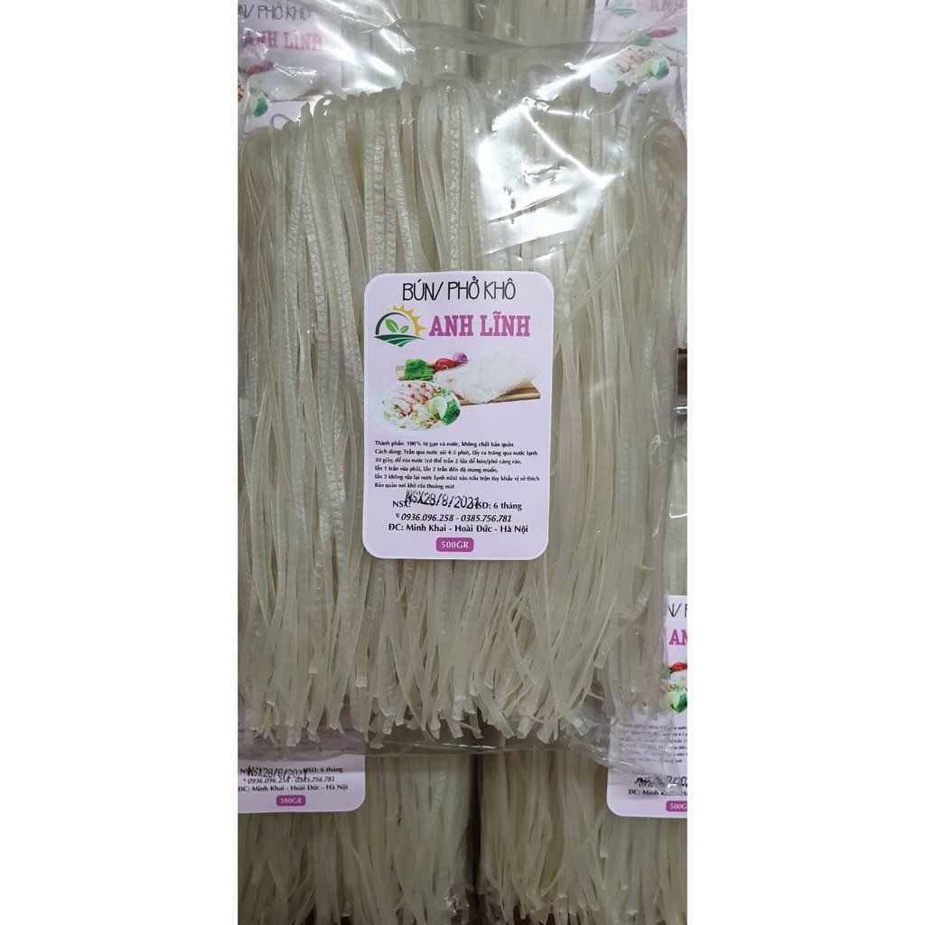 Gói 500g Bún/phở khô truyền thống Anh Lĩnh - Ngon như bún phở tươi