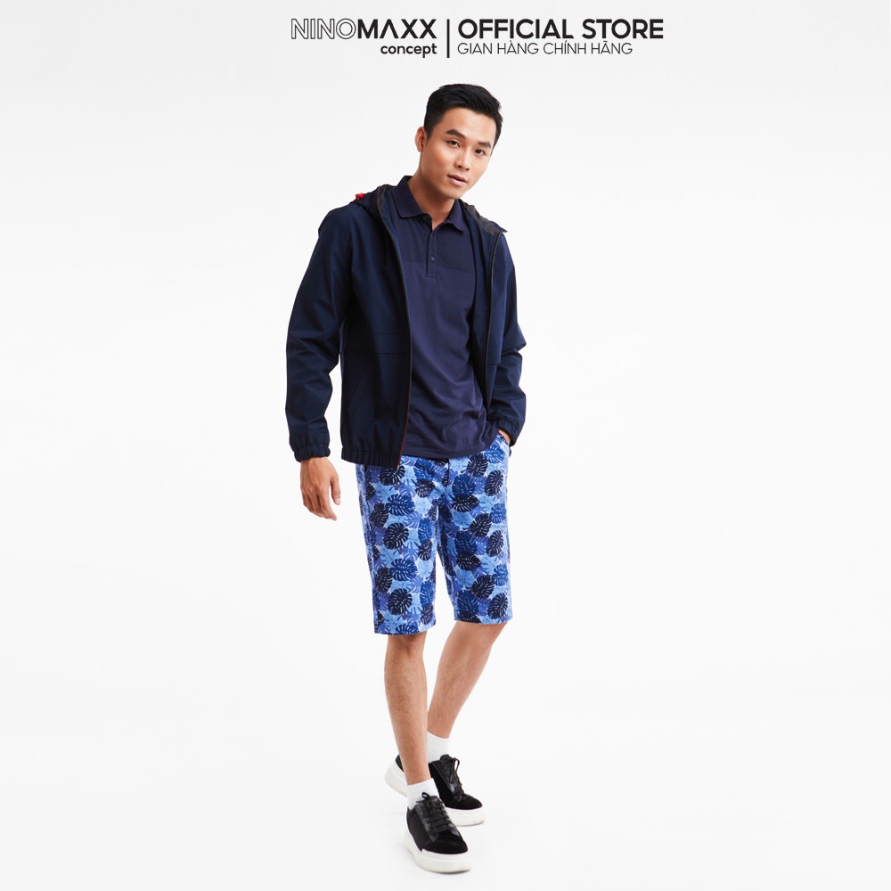 Quần Short Nam Ninomaxx hoạ tiết cỏ lá mã 2006011