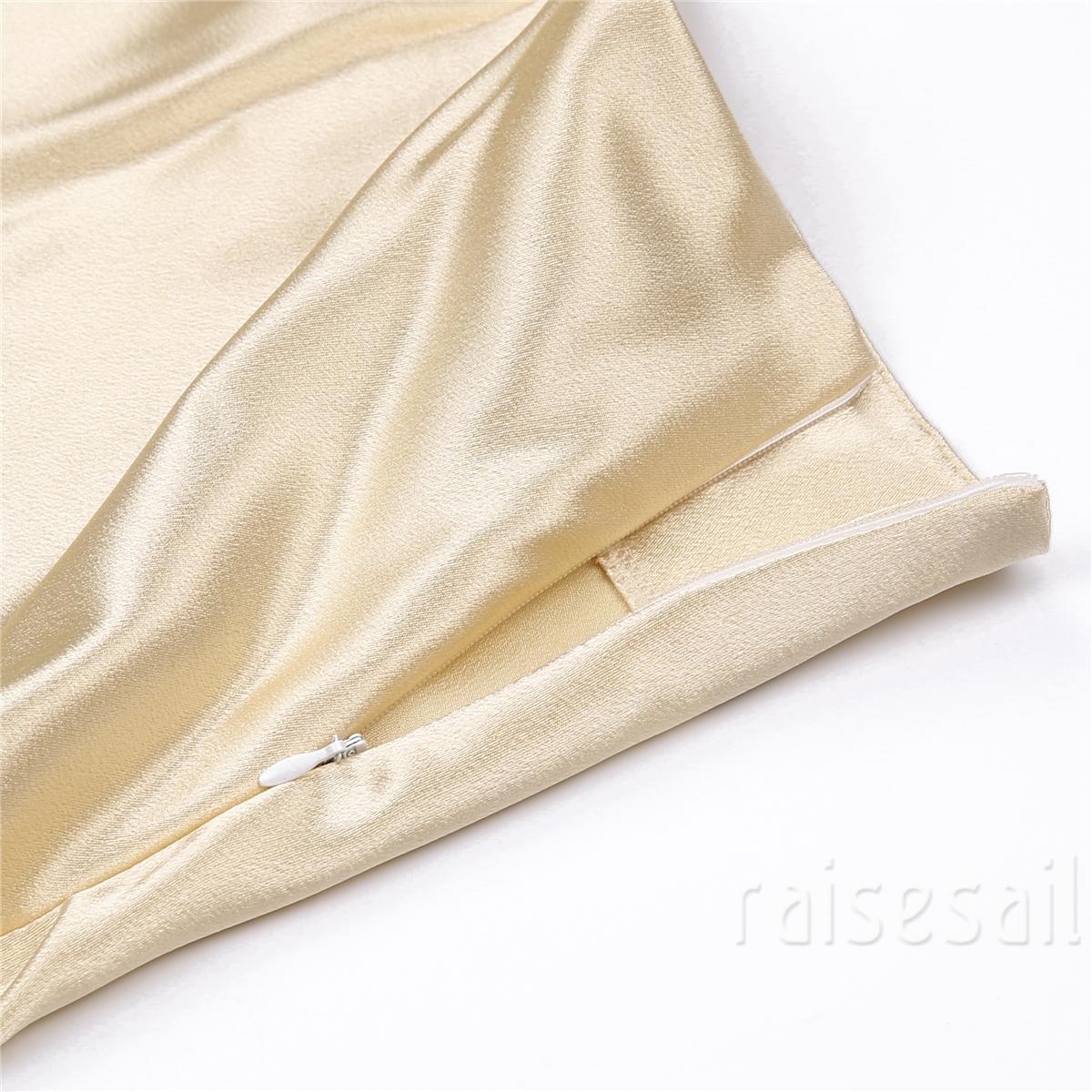 Rs-Women´s High Waist Skirt Glossy Satin Trumpet Skirt Party Skirts Fashion Metallic Shiny Skirt | BigBuy360 - bigbuy360.vn