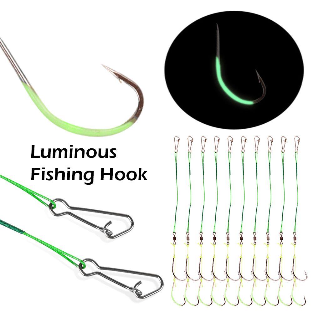 MUVAKO Bộ 10 Móc Câu Cá Nhân Tạo Bằng Thép 17 / 18
