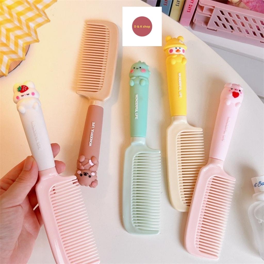 Lược chải tóc gỡ rối mini hình thú D & K shop siêu cute chống tĩnh điện