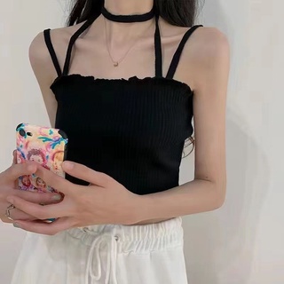 Áo crop top yếm thời trang nữ
