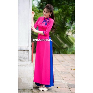Áo dài trơn kết hoa