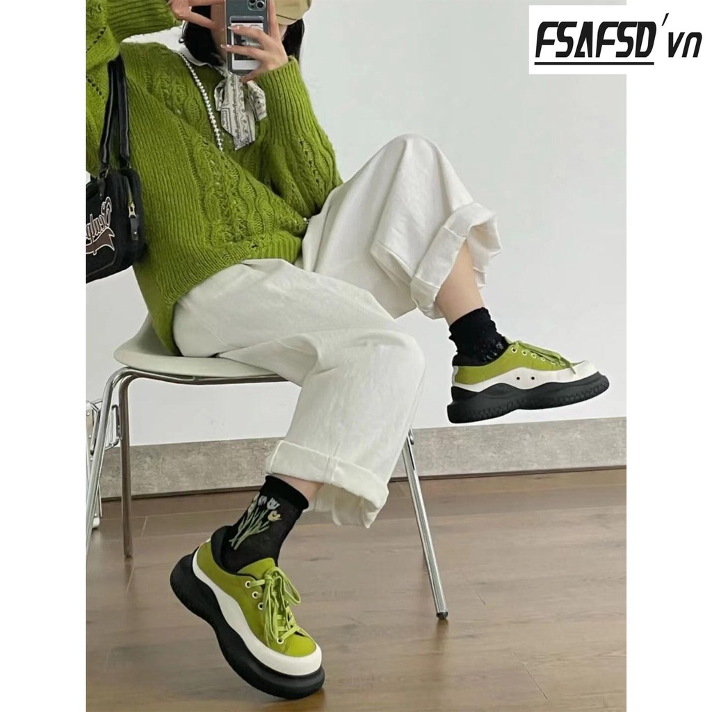 Giày Thể Thao Canvas Đế Dày Thời Trang Nữ Tính