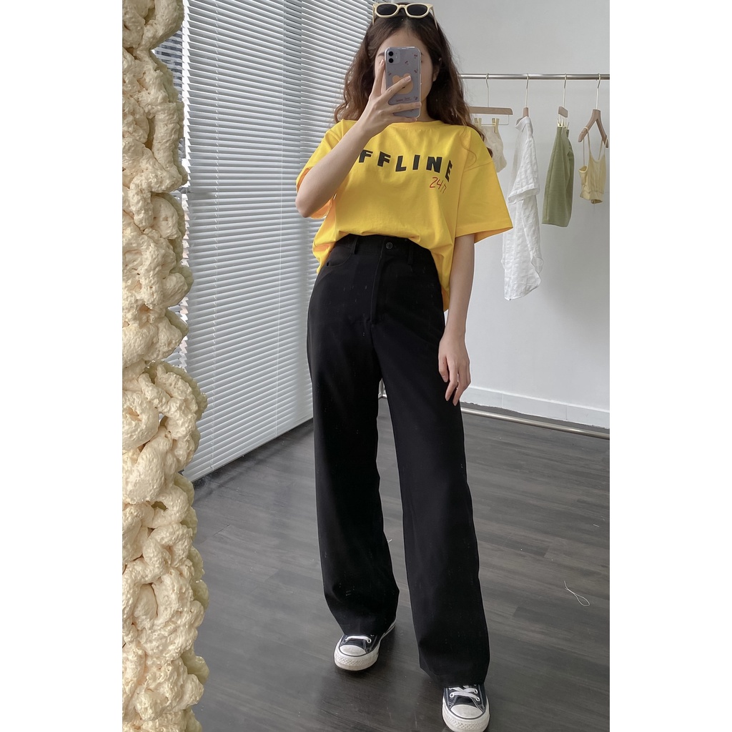 Quần tây dài đen túi hàm ếch POLLY PANTS