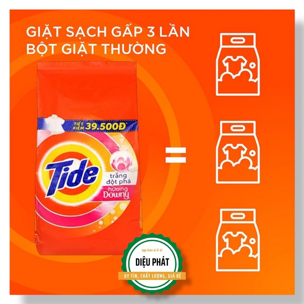 ⚡️ Bột Giặt Tide Trắng Đột Phá Hương Downy Túi 5kg