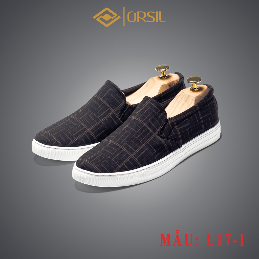 Giày lười nam vải jean ORSIL màu xanh cá tính - L13 | BigBuy360 - bigbuy360.vn