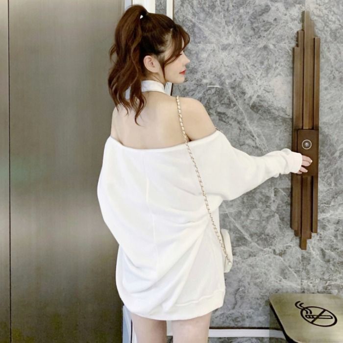 Áo sweater cổ tròn tay dài có khóa kéo thời trang Hàn Quốc | BigBuy360 - bigbuy360.vn