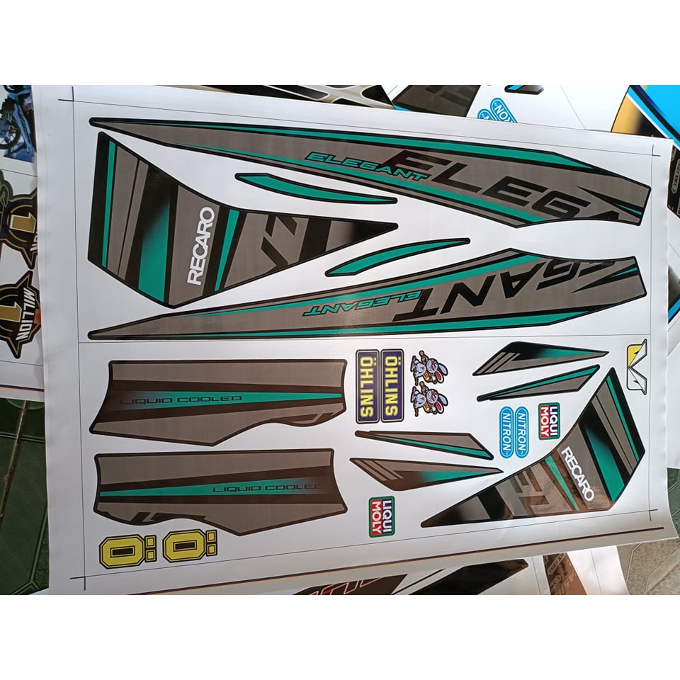 Tem rời elegant 2019 xanh lục bảo đen