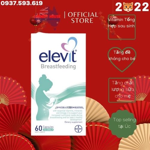 [Hàng Chuẩn ÚC] Elevit Breastfeeding - Viên uống lợi sữa cho Mẹ sau sinh, Elevit bú date 2022-2023 thumbnail