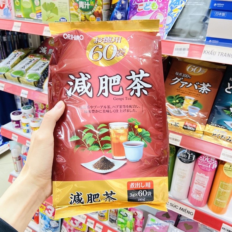 Trà giảm mỡ bụng thảo dược Genpi Orihiro 60 gói Nhật Bản