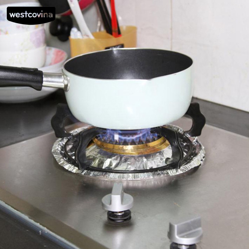 Set 10 Miếng Giấy Bạc Lót Bếp Gas Chống Dầu Mỡ