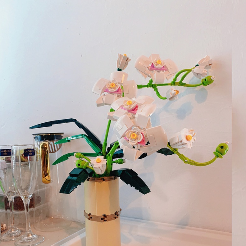 Đồ chơi lắp ráp mô hình chậu hoa Phong Lan Hồ Điệp-92000