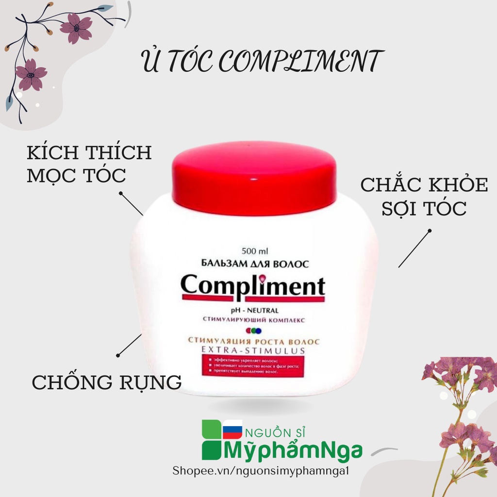 Ủ TÓC COMPLIMENT SIÊU KÍCH THÍCH MỌC TÓC - CHỐNG RỤNG COMPLIMENT 500ML (nắp hồng)