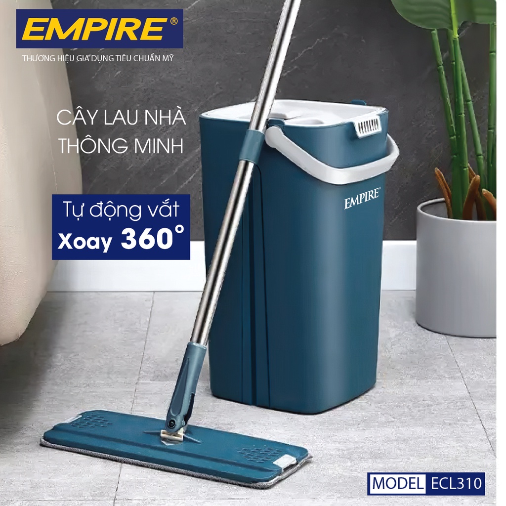 Cây lau nhà tiết kiệm nước thông minh, tự vắt xoay 360 độ EMPIRE 310