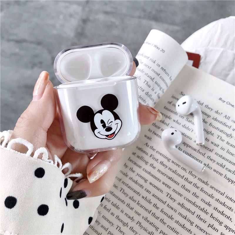 Vỏ đựng tai nghe bluetooth không dây có móc khóa hình hoạt hình xinh xắn