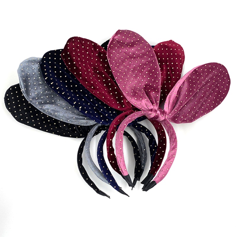 Flgo Băng Đô Tai Thỏ Họa Tiết Chấm Bi Dễ Thương Dành Cho Nữ Sinh Dự Tiệc Trực Tiếp