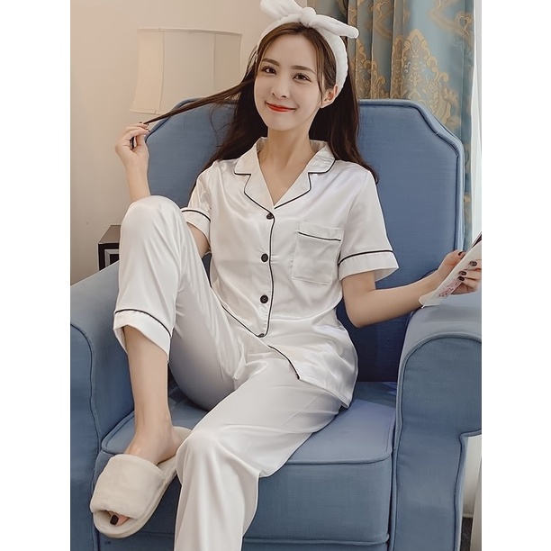 Bộ ngủ phi quần dài, tay dài cao cấp, trẻ trung, thoải mái, thoát mát (MS 09025) Anna Shop