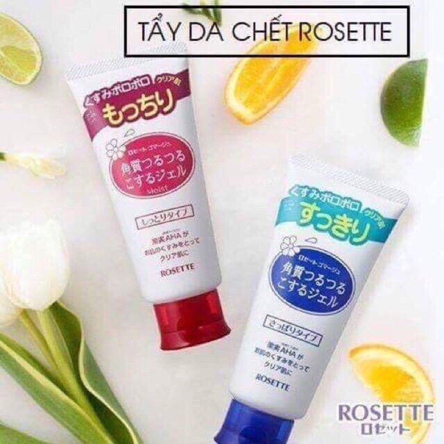 Gel Rửa mặt Tẩy Tế Bào Chết Dưỡng Ẩm Rosette Peeling Gel 120g Nhật Bản