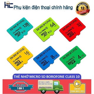 Thẻ Nhớ Borofone Micro SD Class 10 Chính Hãng - Dung lượng 4G/8G/16G/32G/64G/128G
