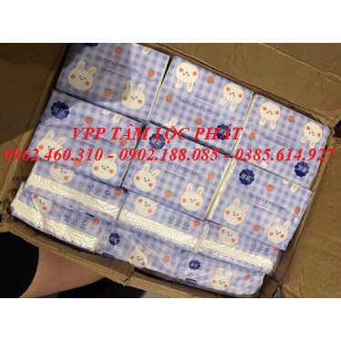 Giấy Ăn Thỏ Trắng Siêu Dai Siêu Mịn, Thùng 40 Gói (Hàng Nội Địa Trung Quốc) - Giấy Ăn Rút Hình Thỏ