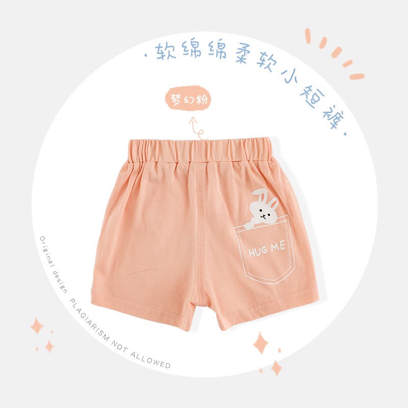 Quần Cho Bé Gái In Hình Các Con Vật, Quần Đùi Chất Cotton Co Giãn 4C Cho Bé Từ 7-18kg