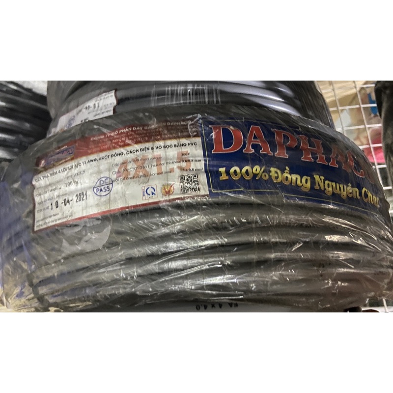 DÂY ĐIỆN DAPHACO MỀM 4 Lõi dây đồng 100% - 4x1.5 , 4x2.5 ,4x4.0 , 4x6.0