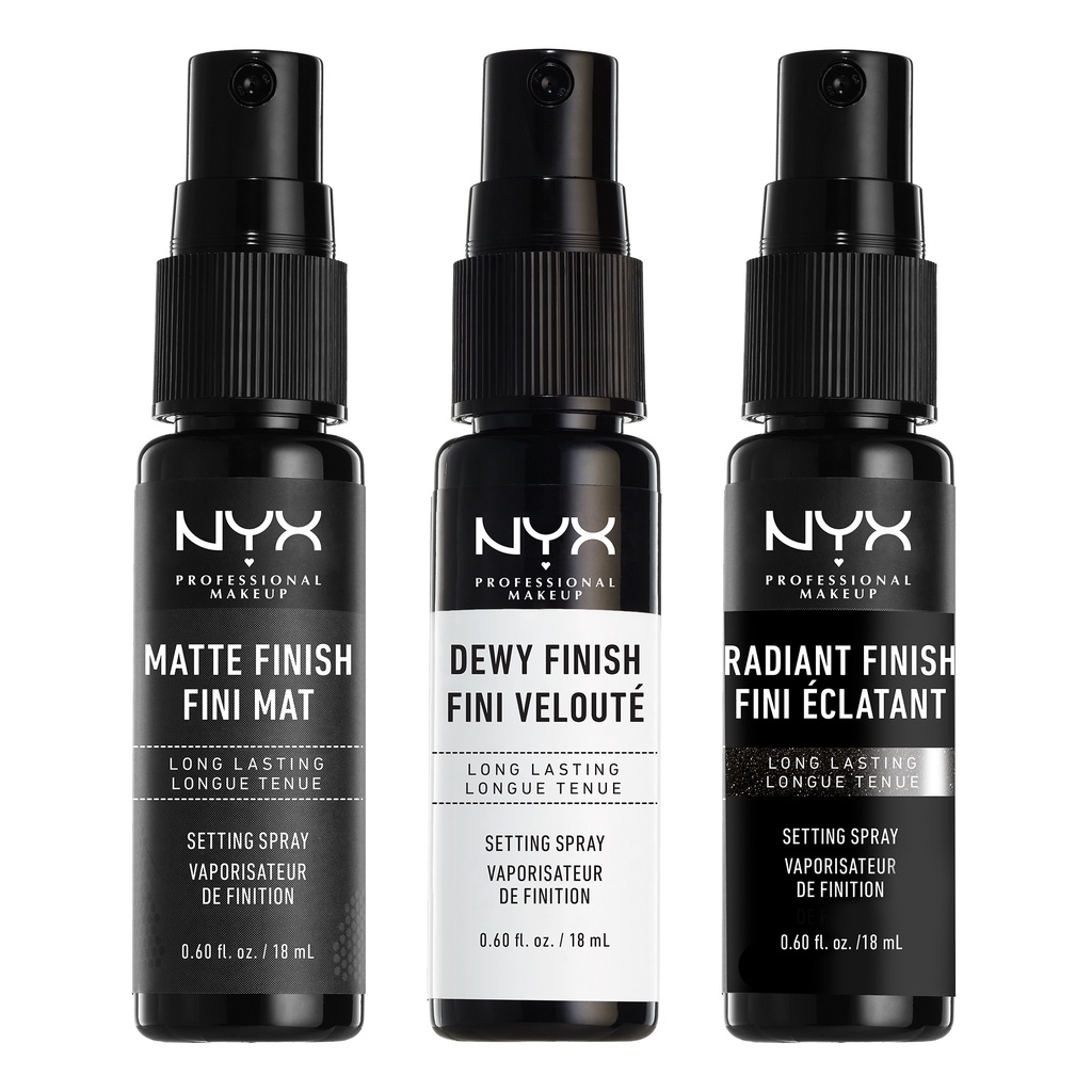 Xịt khoáng giữ và khóa lớp makeup NYX makeup Mist & Set 18ml, 30ml , 60ml