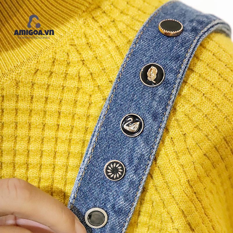 Ghim Cài Áo Sơ Mi Không Cần Đục Lỗ Kèm Nút Có Thể Tháo Rời Tiện Dụng