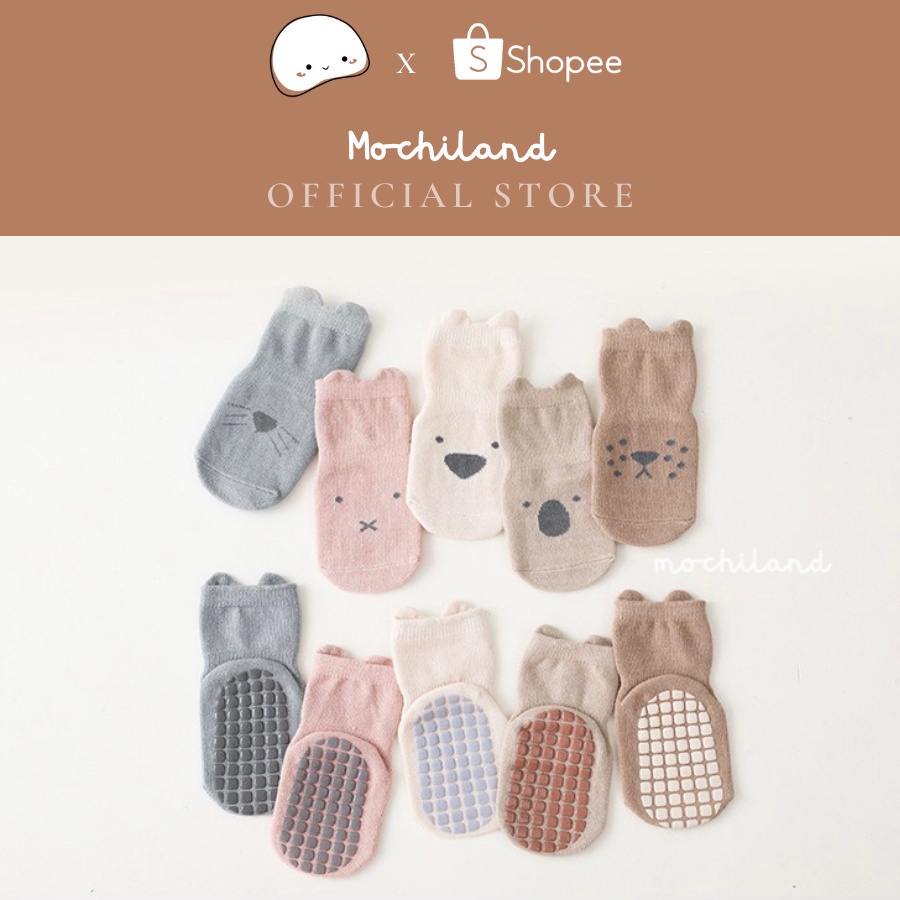 Tất Chống Trượt Cho Bé, Tất Tập Đi Cho Bé, Tất Cao Cổ Mochiland