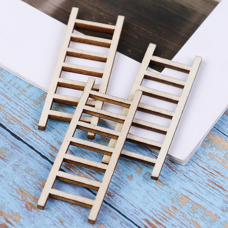 Bộ 3 Chiếc Thang Gỗ Mini Trang Trí Xinh Xắn