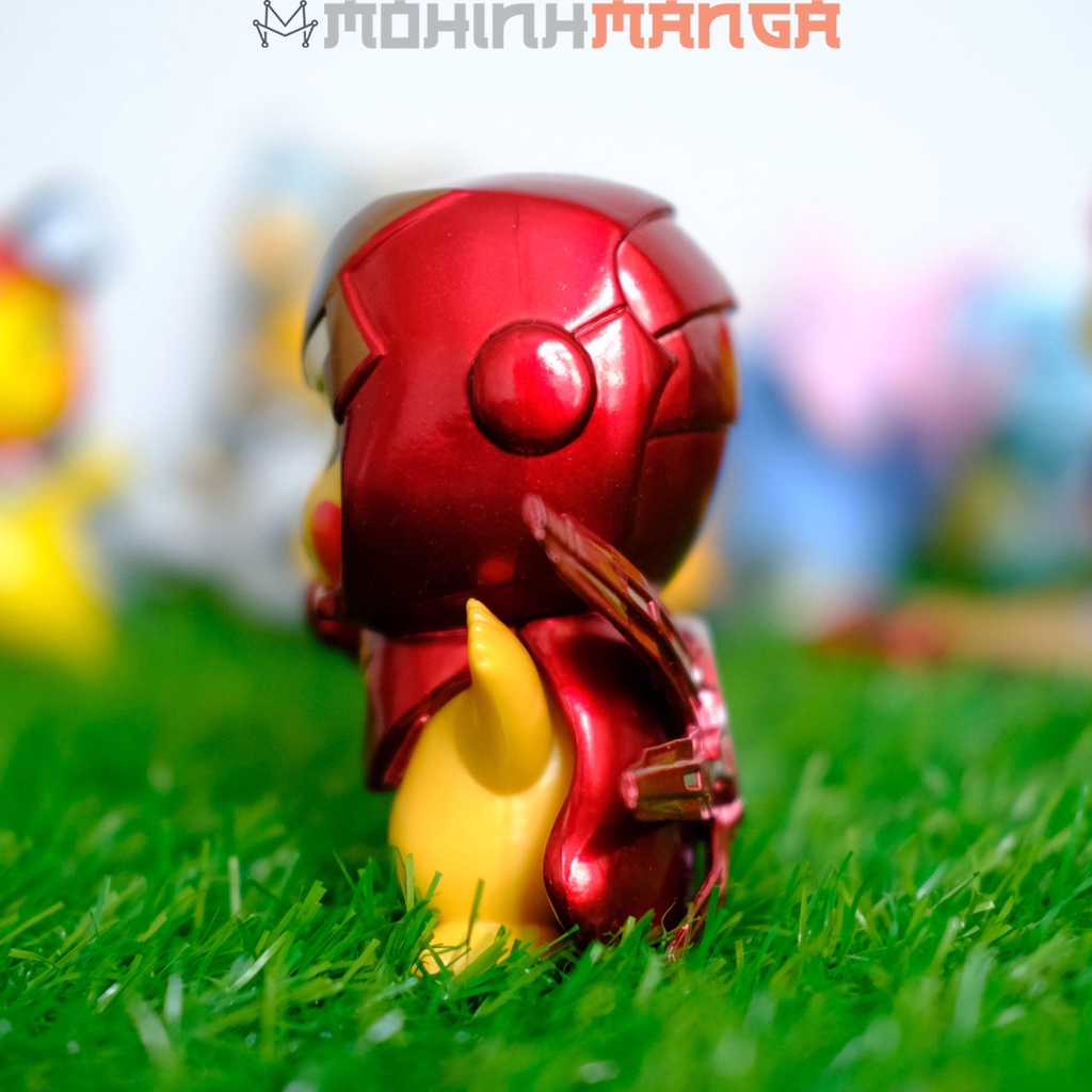 Mô hình Pikachu cosplay Iron Man cao 10cm siêu dễ thương Pokemon Picachu Ironman chibi