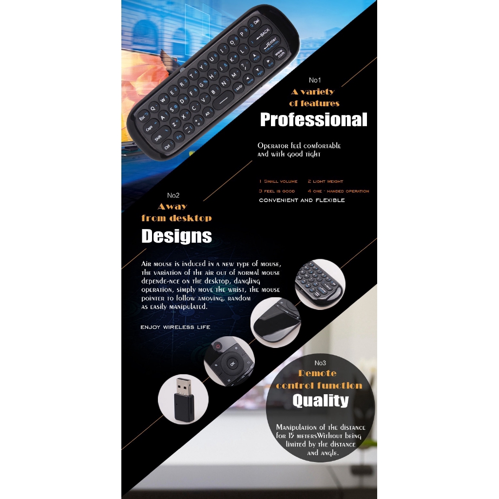 Mini Wireless Keyboard And Mouse W1 2.4g For Tv Box 9.0 8.1 Android Tv Box / Pc / Tv