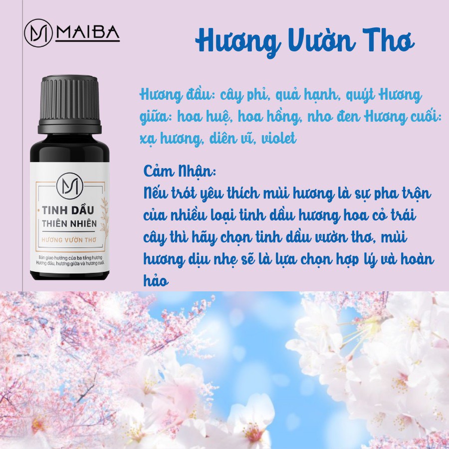 Tinh dầu thiên nhiên nguyên chất Wiachnn ba tầng hương xông phòng, làm nến thơm giúp thư giãn khử mùi, khử phòng DMB