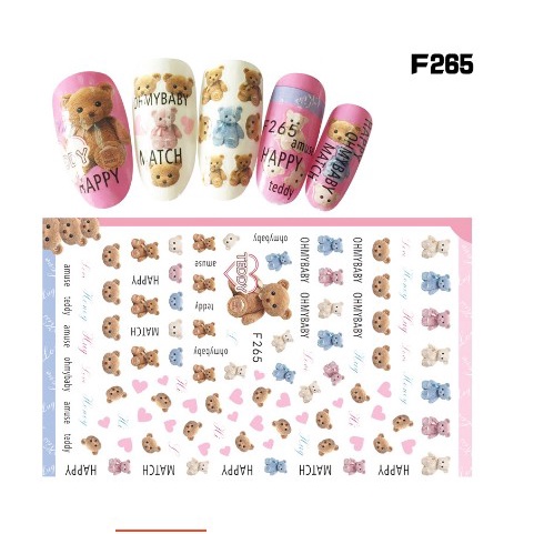 sticker gấu teddy mẫu mới hot hit