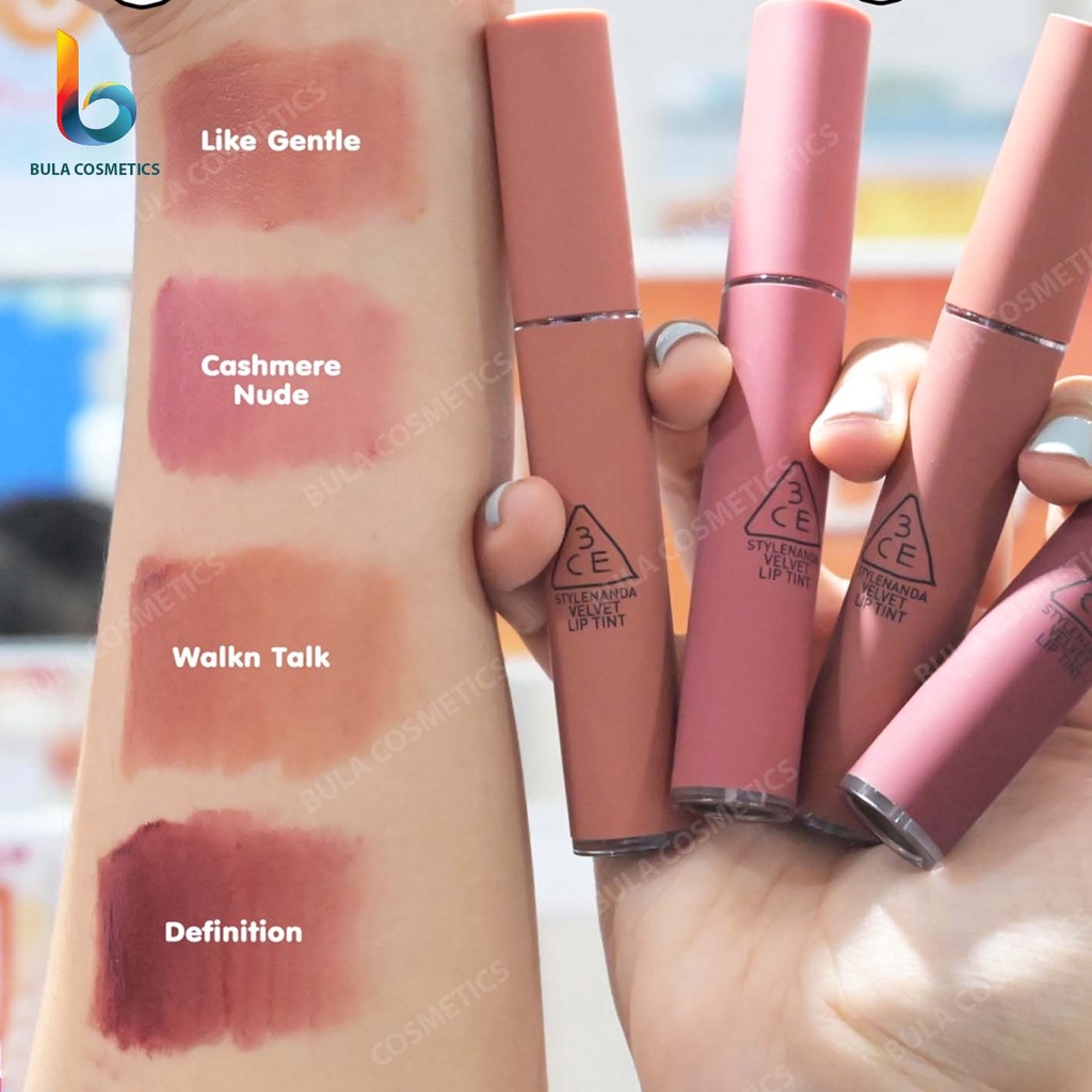 Son 3CE Velvet Lip Tint, Son Kem Lì Không Trôi Chính Hãng (Full Màu)