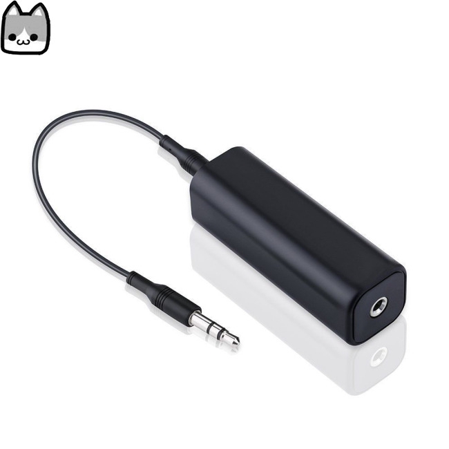 Ground Loop Noise Filter Isolator & 3.5mm Cable for Home Stereo Car Audio System