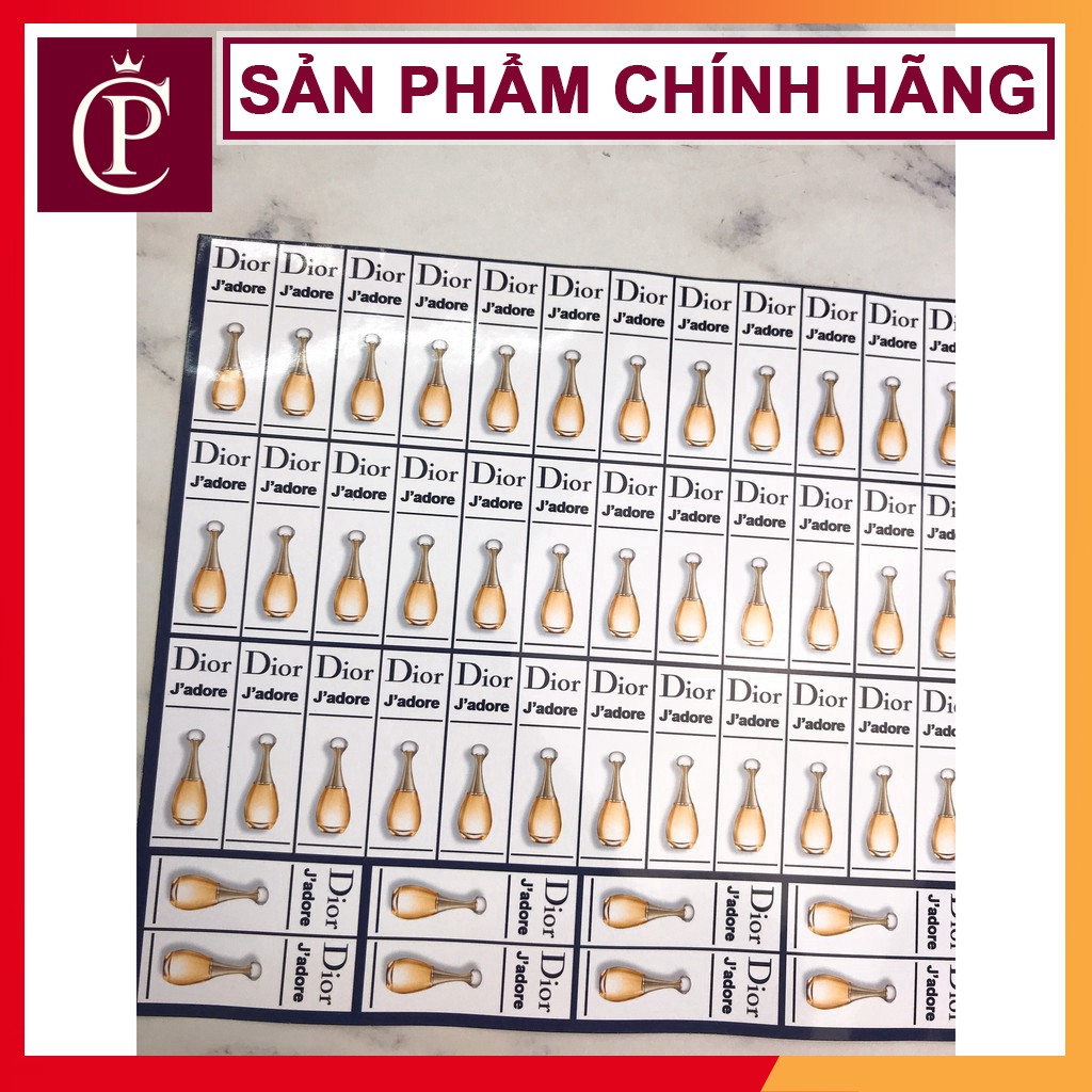 Tem dán nước hoa cho lọ chiết