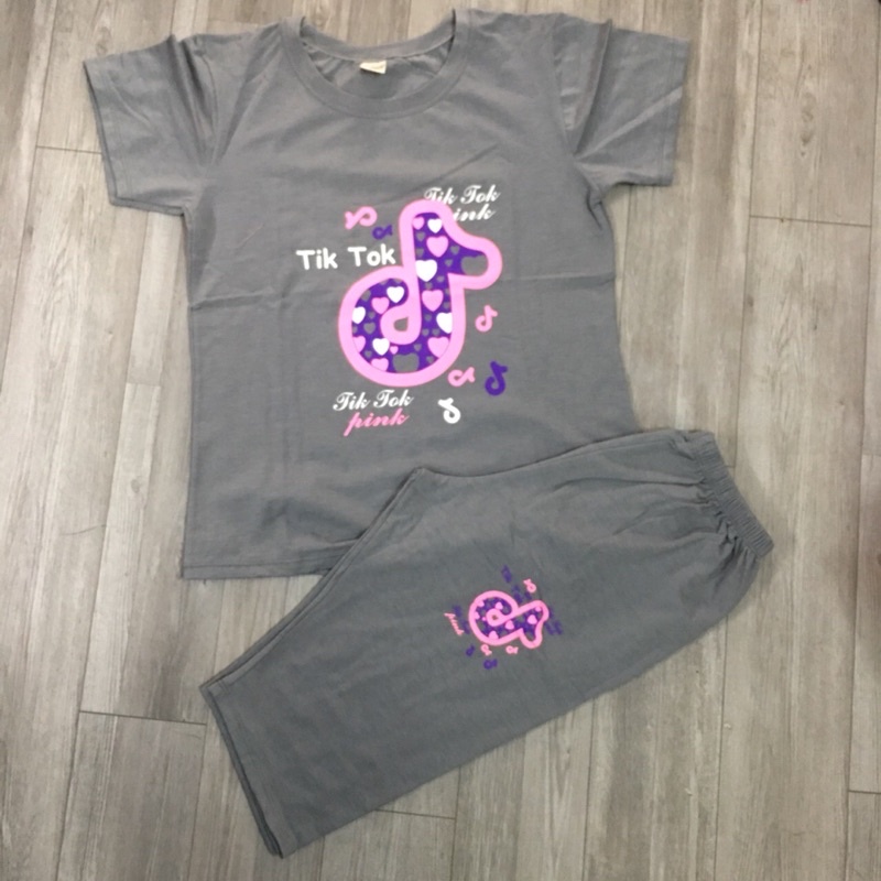{28-40kg} Bộ lửng cộc tay bé gái size đại cồ 100% Cotton - M395