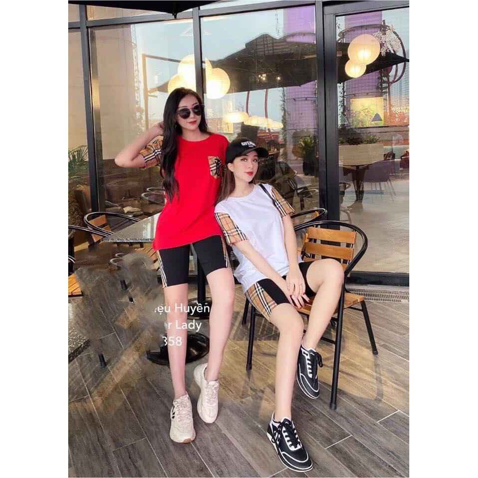 [Ảnh thật tự chụp] Đồ bộ mặc nhà thun cotton quần ngang gối | BigBuy360 - bigbuy360.vn