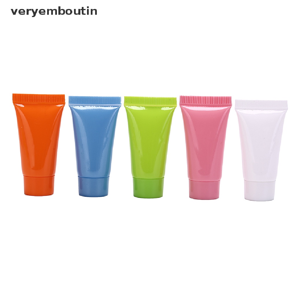 Set 5 Ống Nhựa Mềm Rỗng 10ml Đựng Mỹ Phẩm Tiện Dụng