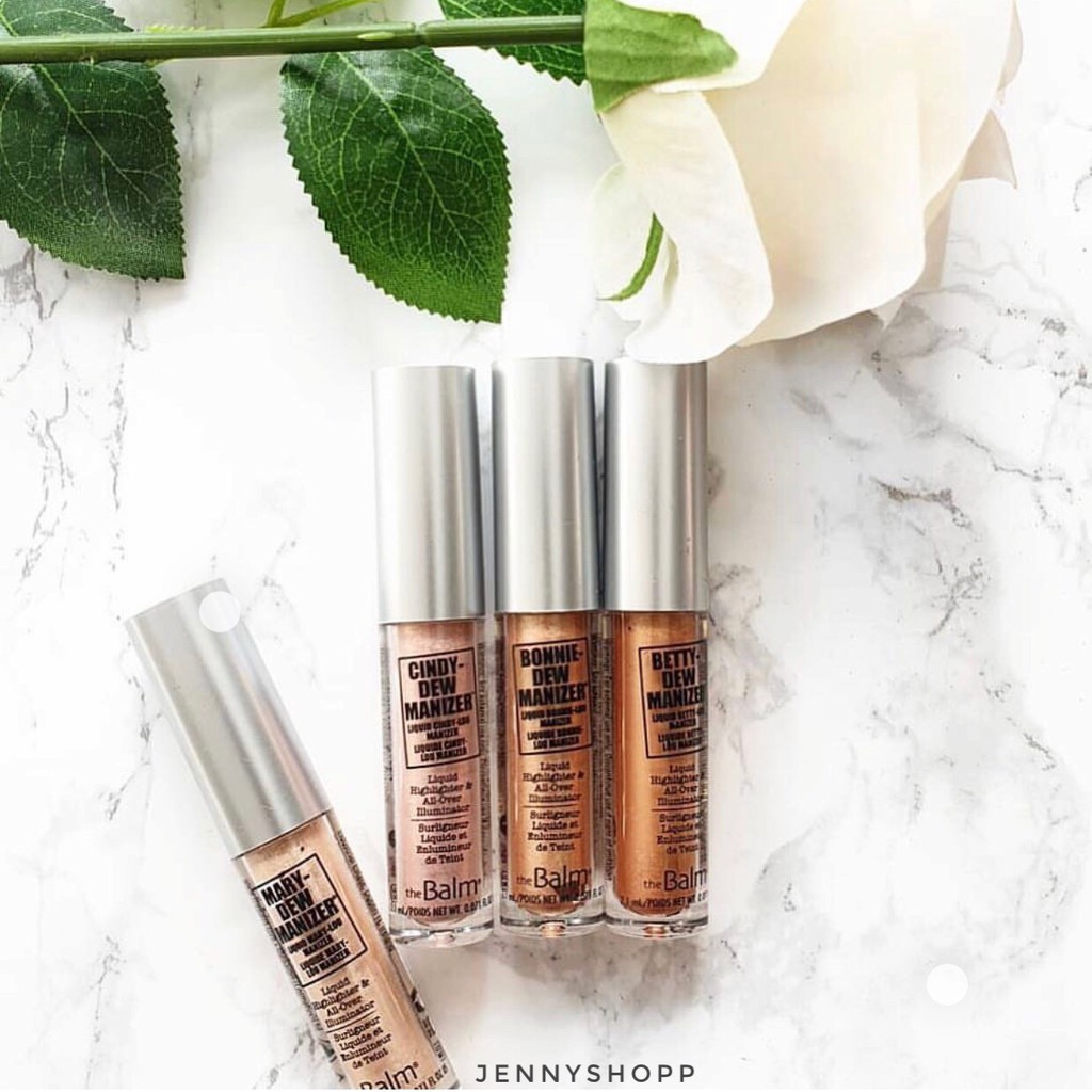 TÁCH SET NHŨ KEM HIGHLIGHT THE BALM THE DEW MANIZER'S QUAD LIQUID HIGHLIGHTERS & ALL-OVER ILLUMINATOR