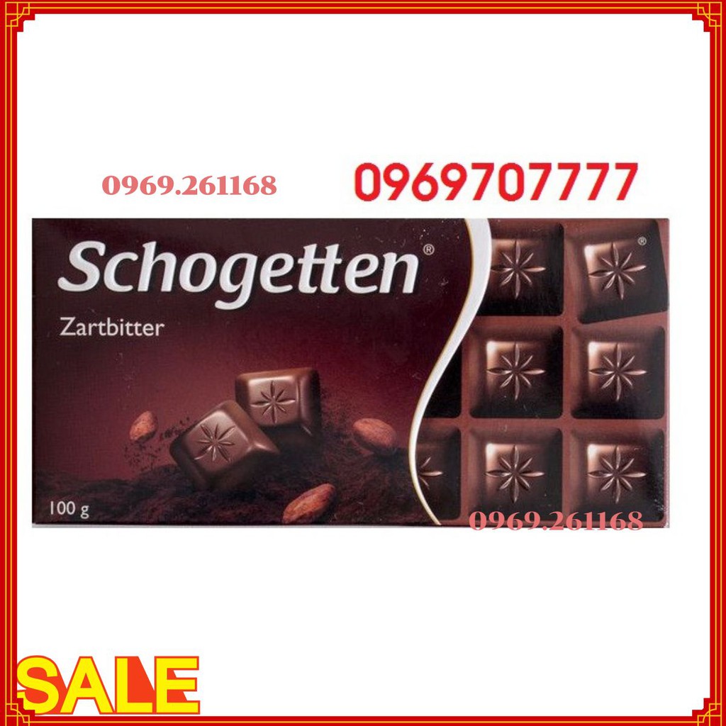 [Chính hãng] CHOCOLATE SCHOGETTEN ZARTBITTER VỊ DARK CHOCO 100G